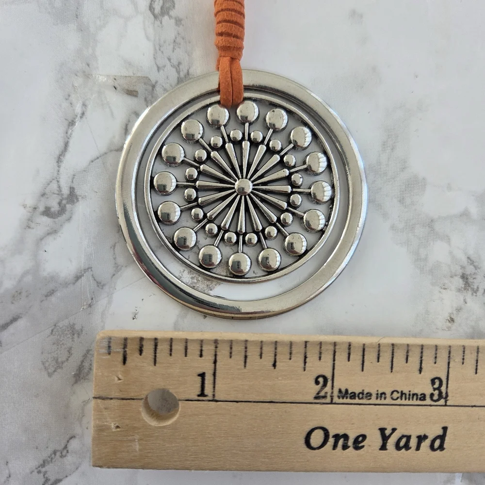 Paparazzi One Mandala Show Orange Necklace And Earrings Jewelry Piece